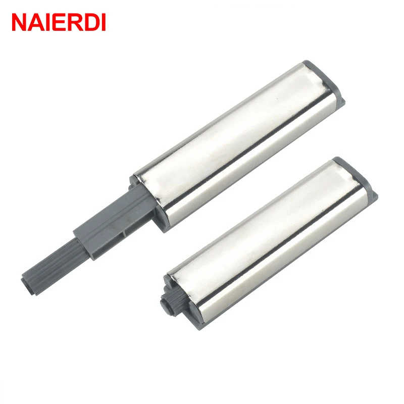 

NAIERDI 10PCS Door Stopper Cabinet Catches Stainless Steel Push to Open Touch Damper Buffer Soft Quiet Closer Furniture Hardware