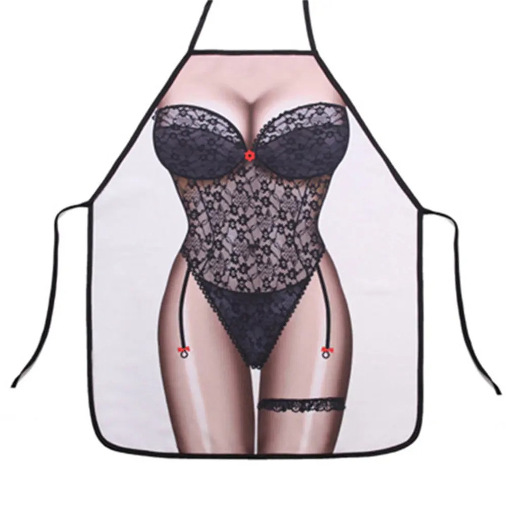 1 Pcs Creative 3D Funny Apron Super Hero Kitchen Apron Man Women Sexy Aprons Dinner Party Cooking Apron Adult Cuisine Pinafore