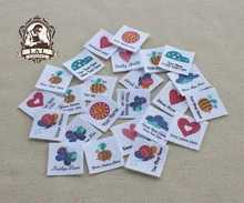 96 Custom logo labels,children's clothing tags, Name Tags, white organic cotton labels, Nature and love, free post ship 96 custom logo labels children s clothing tags name tags white organic cotton labels animal decorative labels
