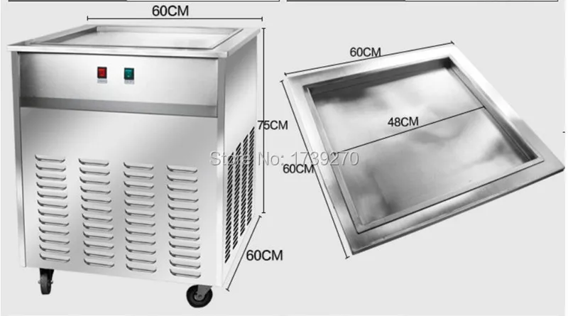 Один square48 * 48 см/круглый 45*45 см жареными мороженое roll машины, жареный лед Пан машина, r22 жареные льда