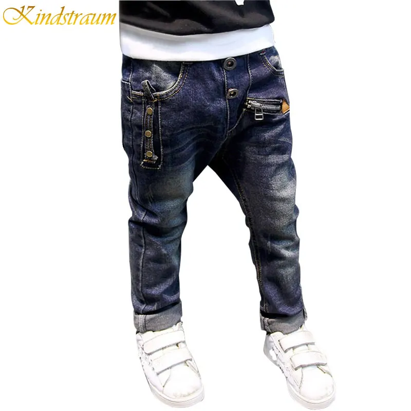 

2019 Fashion Boys Jeans for Spring & Fall 2-15 Years Children's Denim Trousers Kids Dark Blue Designed Pants, HC618