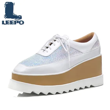 

Women Flat Platform Colorful Shoes Woman Luxury Brand Handmade Genuine Leather Shoes Female Multicolored Platform Flats