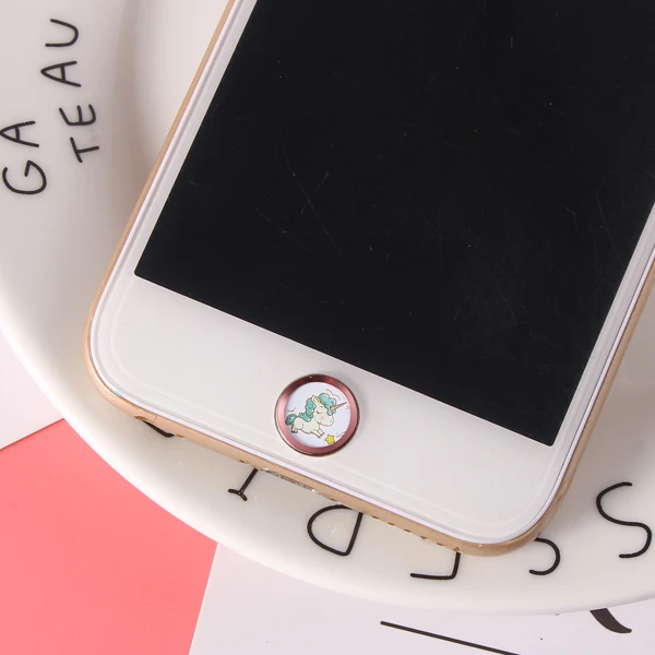 Мультяшные алюминиевые сенсорные наклейки на кнопки &quotдомой&quot для iPhone 5S SE 6 6S 7 8