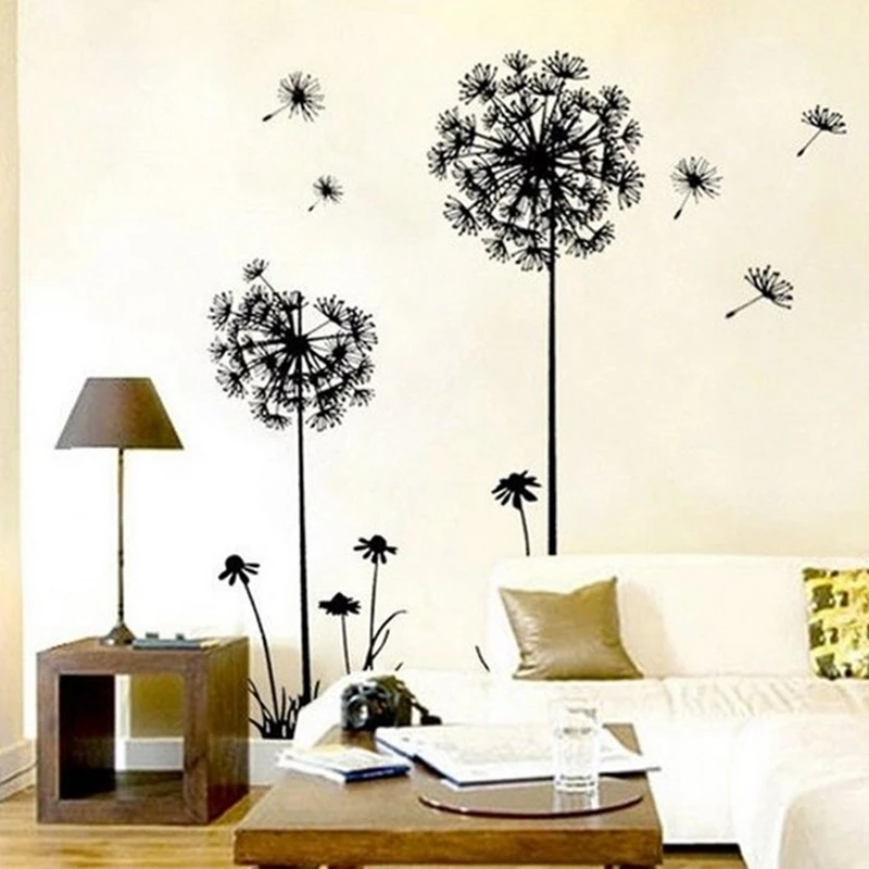wall sticker mural Creative Dandelion Wall Art Decal Sticker Removable Mural PVC Home Decor wall