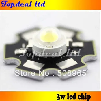 

50pcs/lot 3W High Power LED Beads Neutral White (white) 4000K Warm white Cold White red, blue, green with aluminum heat sink