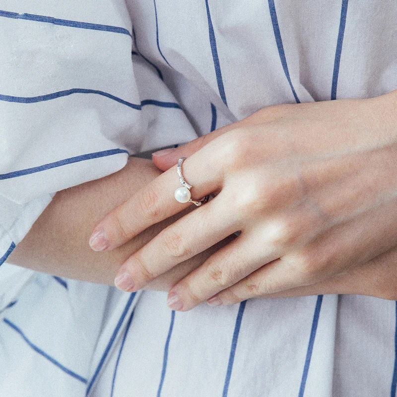 Женское кольцо из натурального пресноводного жемчуга|pearl ring|pearl rings for womenpearl natural