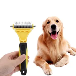 Горячая продажа инструмент для ухода за домашними животными ПЭТ кисточка для удаления волос собака и кошка удаления волос двойные острые