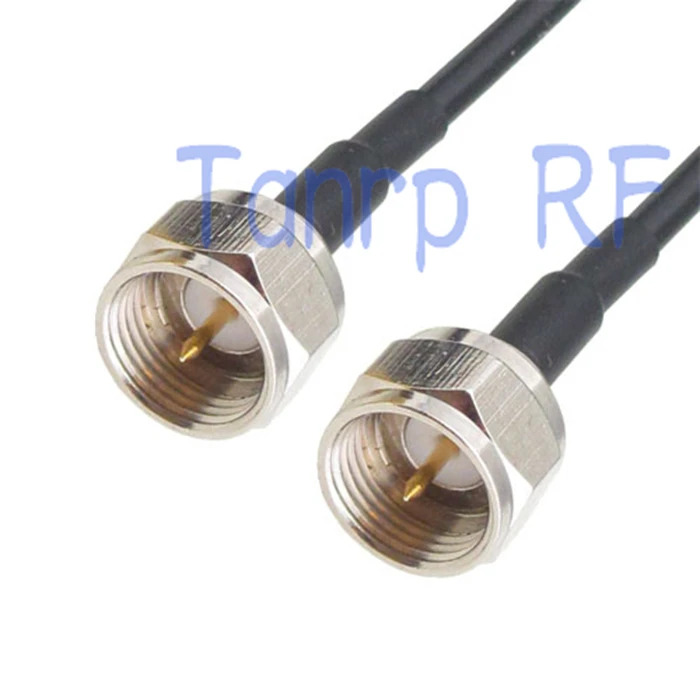 

6in F male plug to F male plug RF connector adapter 15CM Pigtail coaxial jumper cable RG174 extension cord