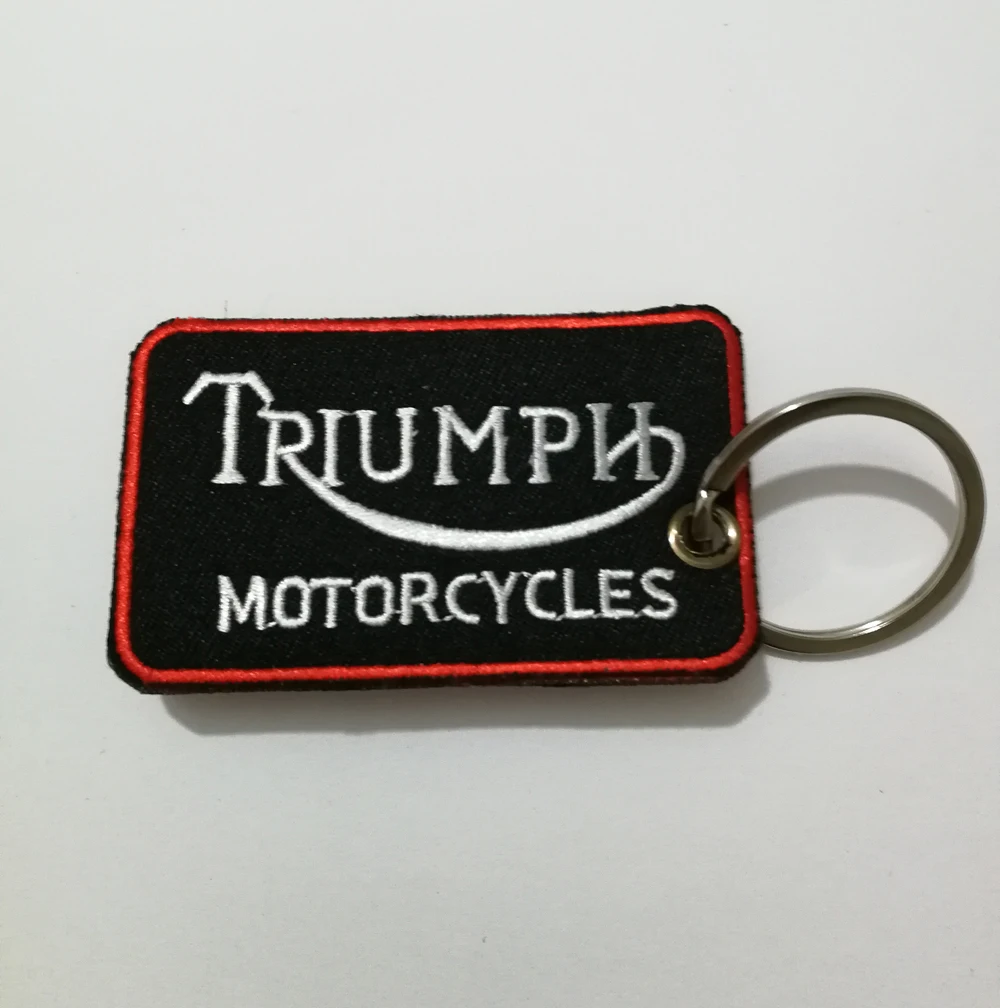 

Newest Triumph Motorcycles keychains for clothing vest jeans key chains of biker live to ride or ride faster key rings