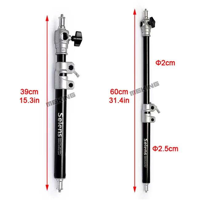 

Photo Studio Selens SEP-600A 60cm/32" Air Cushioned Extension Pole Tube support system light stand stick
