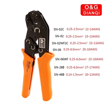 

Crimping Tool Terminal Connector Ratcheting Wire Crimping Terminals Compression Plier for 0.4mm- 6mm 37-10AWG 0.25-6mm2 Terminal