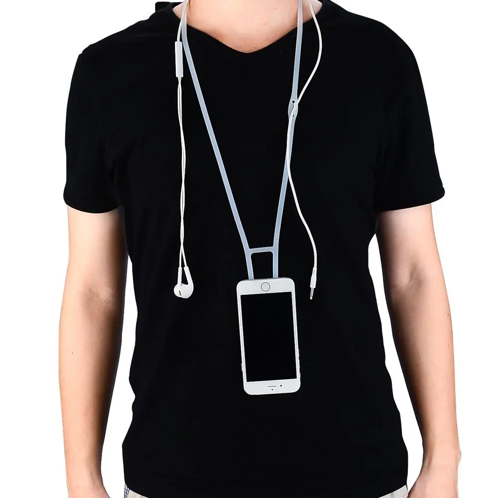Universal Silicone Removable Phone Case Cover Holder Necklace Wrist