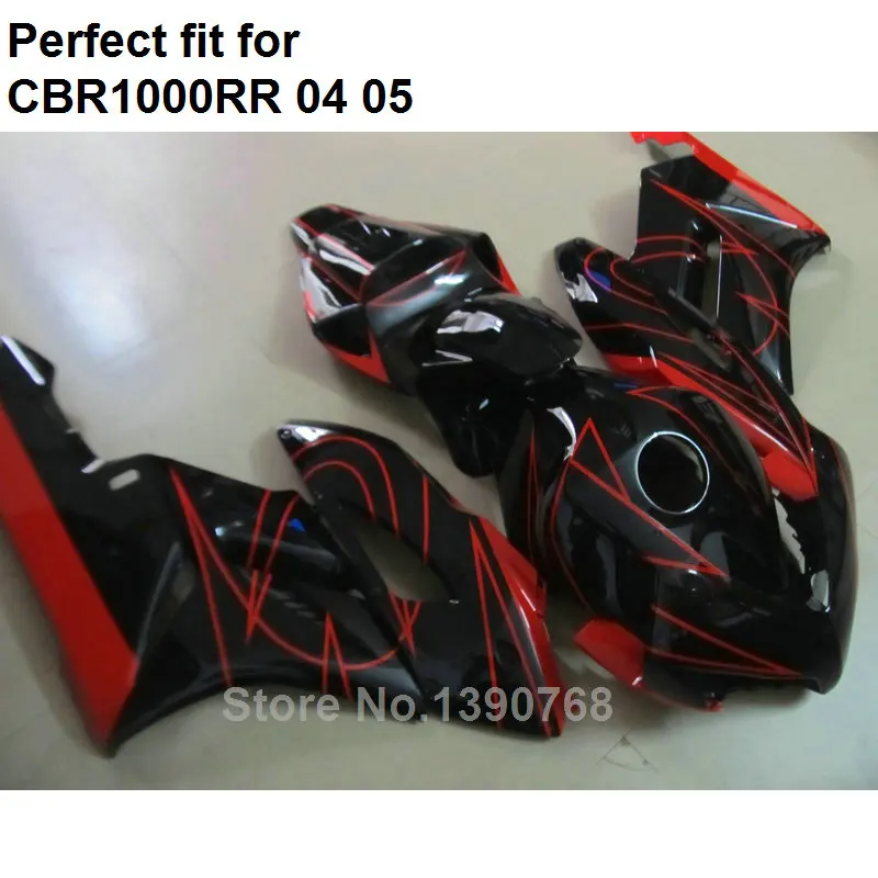Литье под давлением обтекатель корпуса комплект для Honda CBR1000RR 2004 2005 Красный