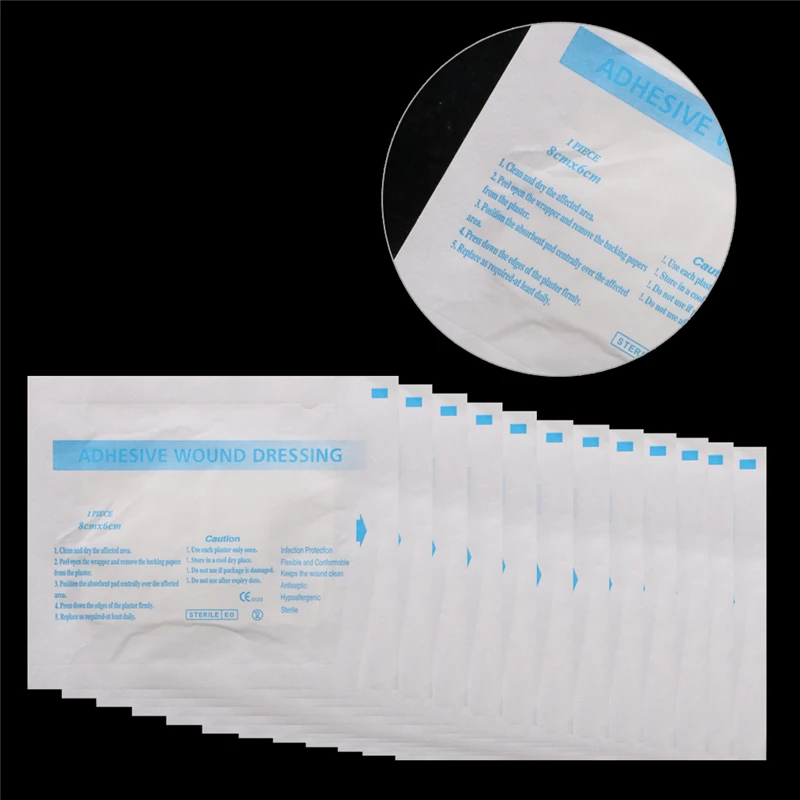

Drop ShiP 1Pc 6cm x8cm Medical Adhesive Wound Dressing Band aid Bandage Large Wound