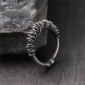 

2018 Sale New Anel Feminino Ms Chiang Mai, Thailand Handmade Braided 925 Sterling Ring Male Type Restoring Ancient Ways Do Old