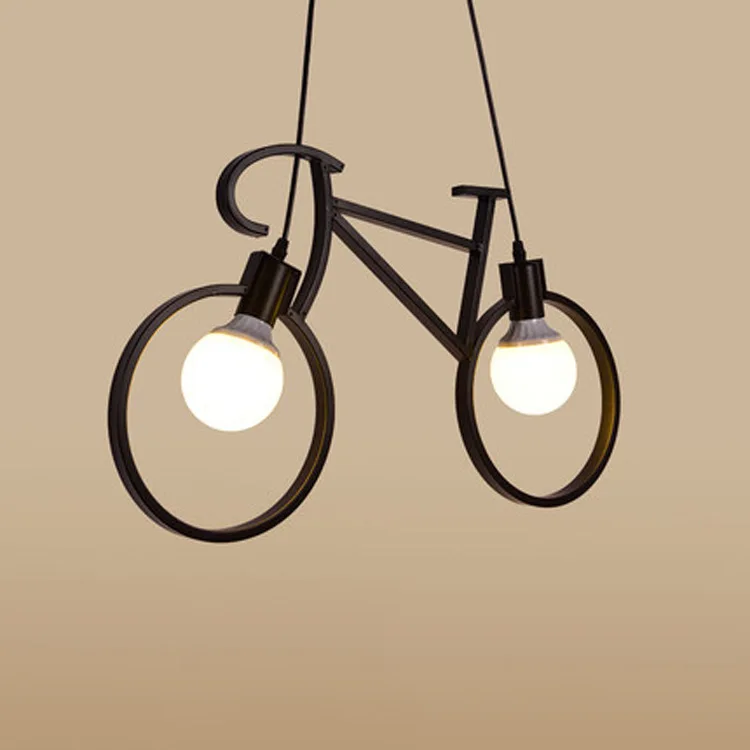 

Creative Bicycle LED Hanging Lamp Simple Iron Hanglamp Modern Pendant Light Fixtures Bedroom Living Room Nordic Luminaire