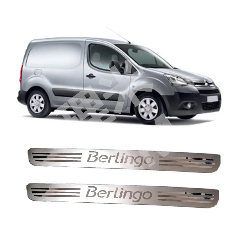  Suitable for Citroen Berlingo MK2 2008 Peugeot Partner MK2 2008 2 Pcs Front Door SUS Scuff Plate Do