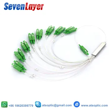 

Fiber Optic PLC Splitter SC/APC Connector Steel Tube 0.9mm1x16 Differential Mini Block less 10pcs
