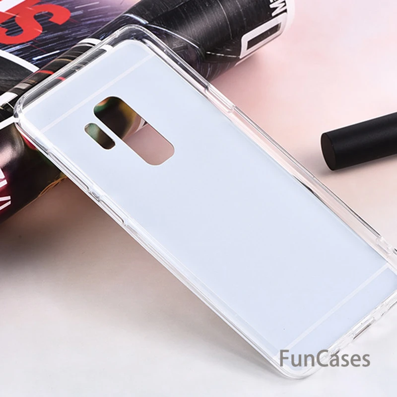 Силиконовый мягкий чехол накладка из ТПУ зеркальный для телефона samsung Galaxy A6 A8 S9 S8