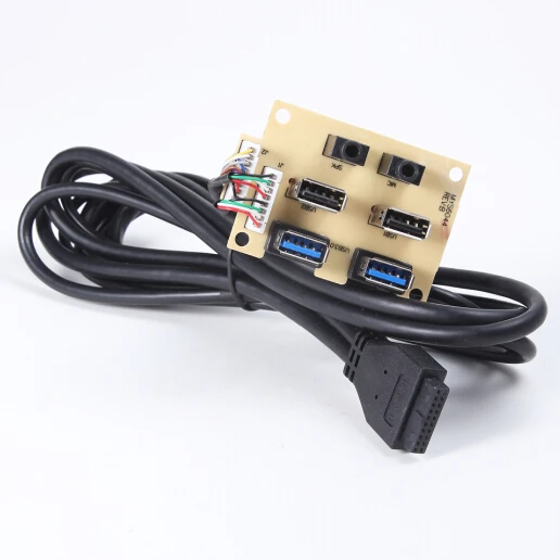 

PC Computer Case Back Panel PCB USB 3.0 + USB 2.0 + Audio MIC + Earphone SPK Assembly Group Cable