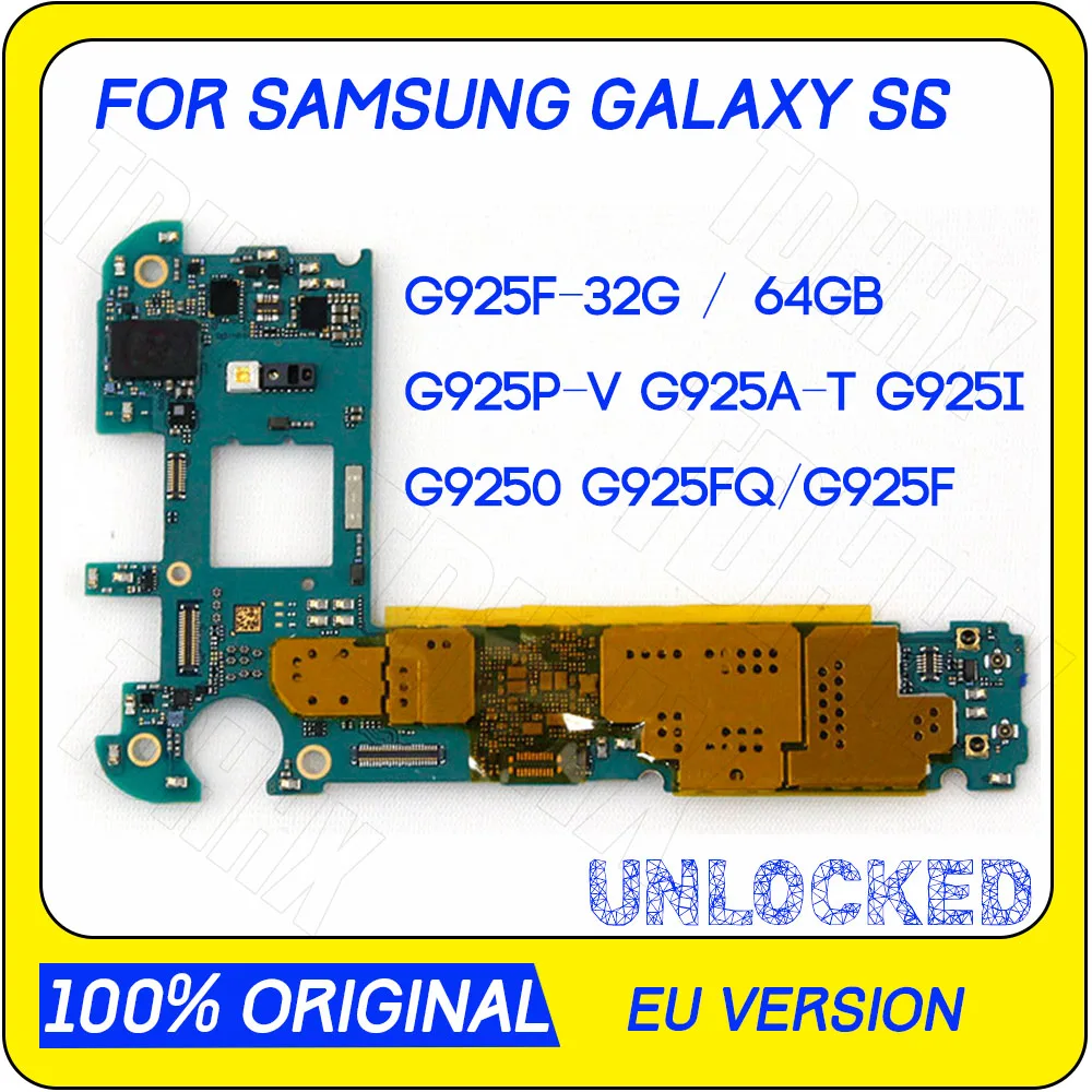 Европейская версия для Samsung Galaxy S6 Edge G925F G925P G925V G925A G925T G925I G925I материнская плата со всеми чипами