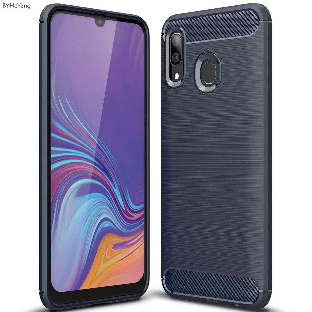 

For Samsung Galaxy A30 Case protection Silicone Rugged Armor Soft Carbon fiber Cover For Galaxy A30 A 30 2019 A305 SM-A305F bags