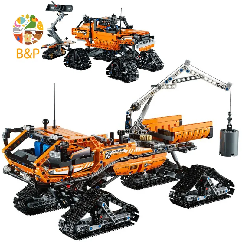

lepin Legoing 42038 913pcs Technic Series The Polar Adventure Vehicle Building Blocks Brick Educational Toys For Children 20012
