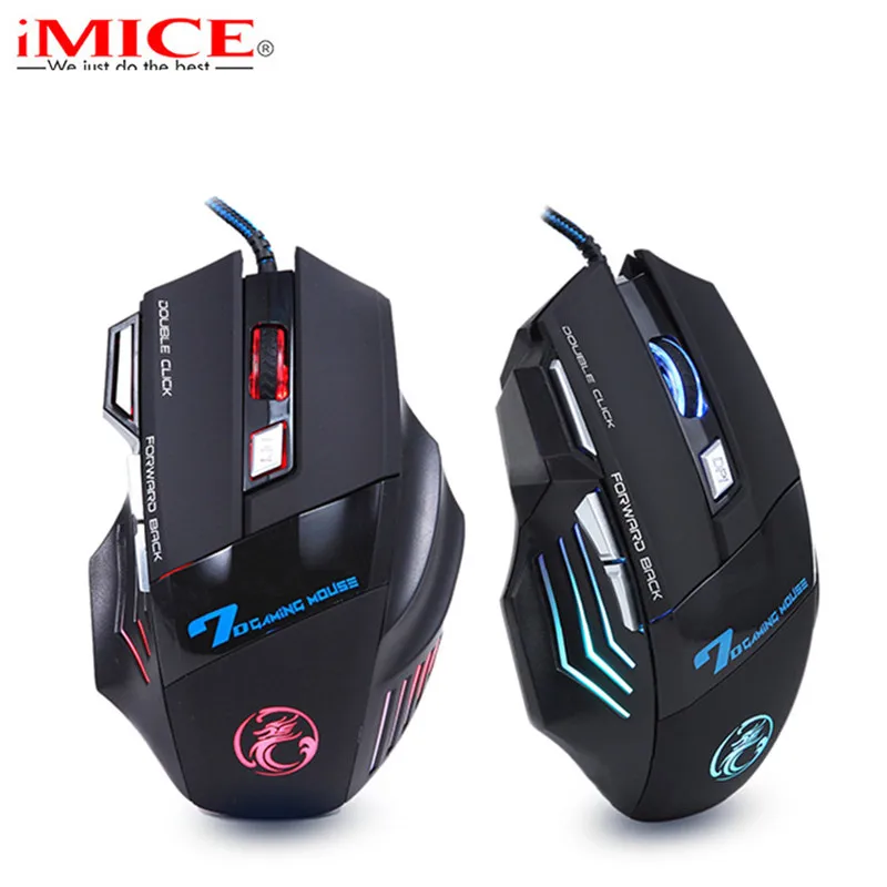 IMICE большая мышь s Pad & X7 Проводная игровая 7 кнопок 2400 DPI светодиодсветодиодный