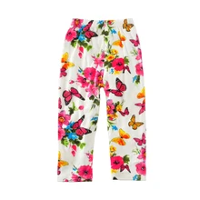 Детские штаны для девочек новое поступление, леггинсы для девочек с цветочным принтом и бабочками классические леггинсы для малышей Детская одежда для девочек, леггинсы