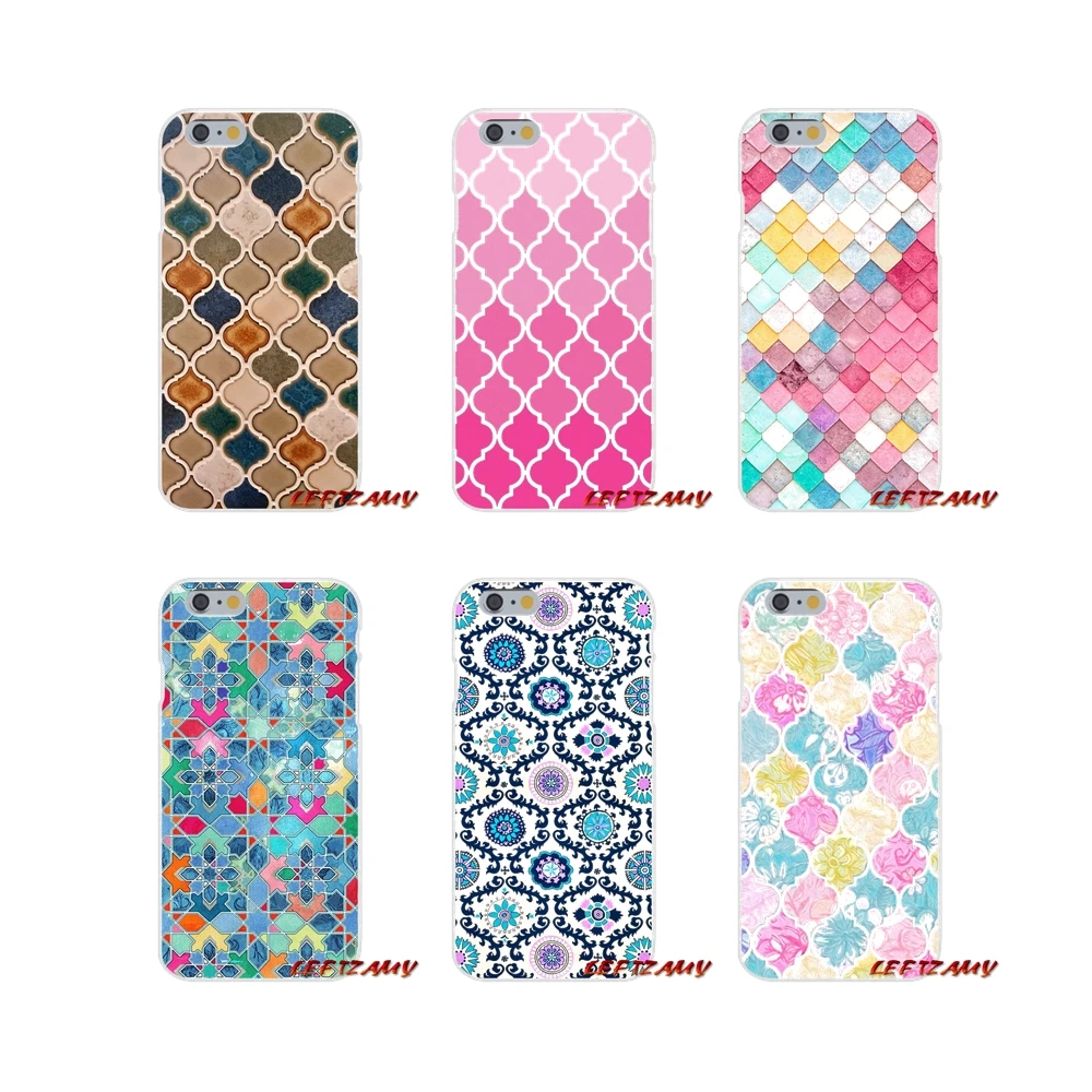 Pretty Pastel Moroccan Tile Mosaic Mobile Phone Shell Cases For Huawei P Smart Mate Y6 Pro P8 P9 P10 Nova P20 Lite Mini 2017 | Мобильные