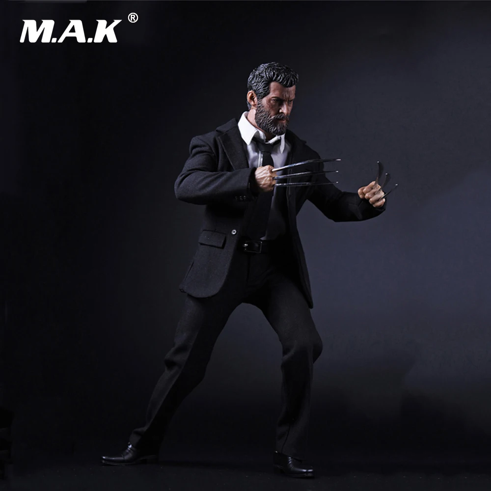 

1/6 Scale Accessories Full Set X-men Wolverine Logan Action Figure Black Suit &Head & Body with Wolf Claws Figures