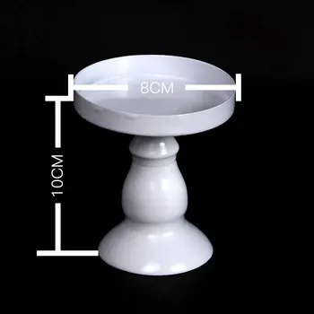 

White tray and tools mini 8cm diameter Metal Cupcake Display Rack Cake Stand Holder