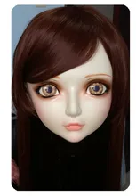 (DM019) Mujeres/Muchacha Dulce Resina Media Cabeza Máscara Cosplay Anime Japonés Kigurumi BJD Lolita Máscara Realista Crossdressing Muñeca del sexo
