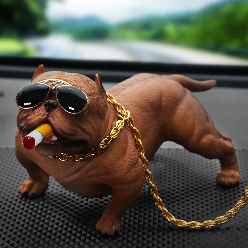 1/6 Имитация животных милый щенок американская Bully Pitbull салон автомобиля кукла