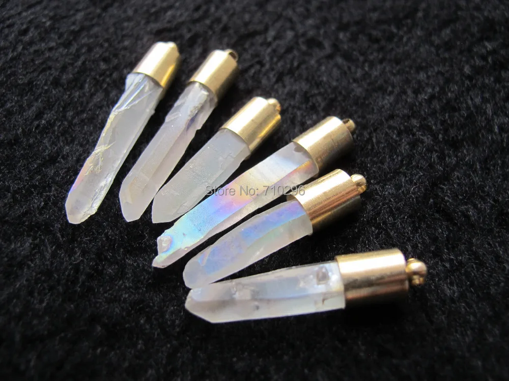 

New arrived Charming Quartz Pendant Rainbow Quartz Rough Point Pendant Jewelry 10pcs/lot