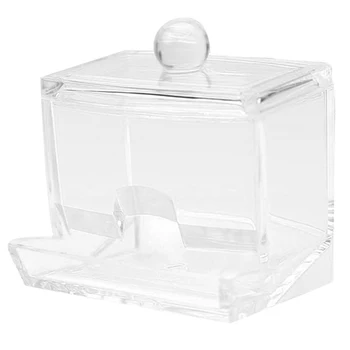 

Cotton Swab Storage Dispenser Clear Cotton Ball Swab Holder Cotton Bud Storage Box Cosmetics Makeup Storage Holder Box Organiz