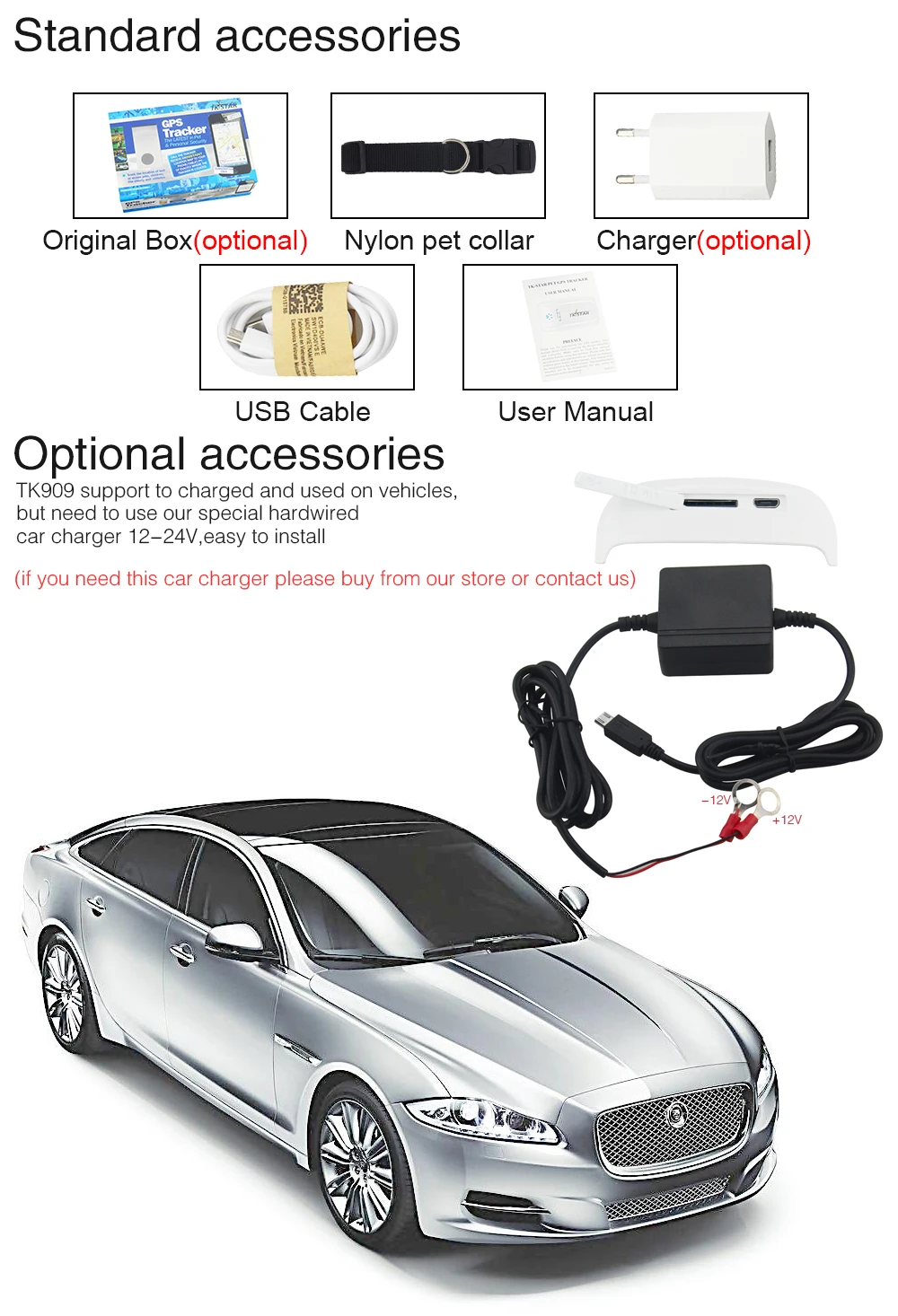Pet серии Трековый локатор подходит для всех видов домашних животных Высокая точность TK909 gps трекер с розничной коробкой