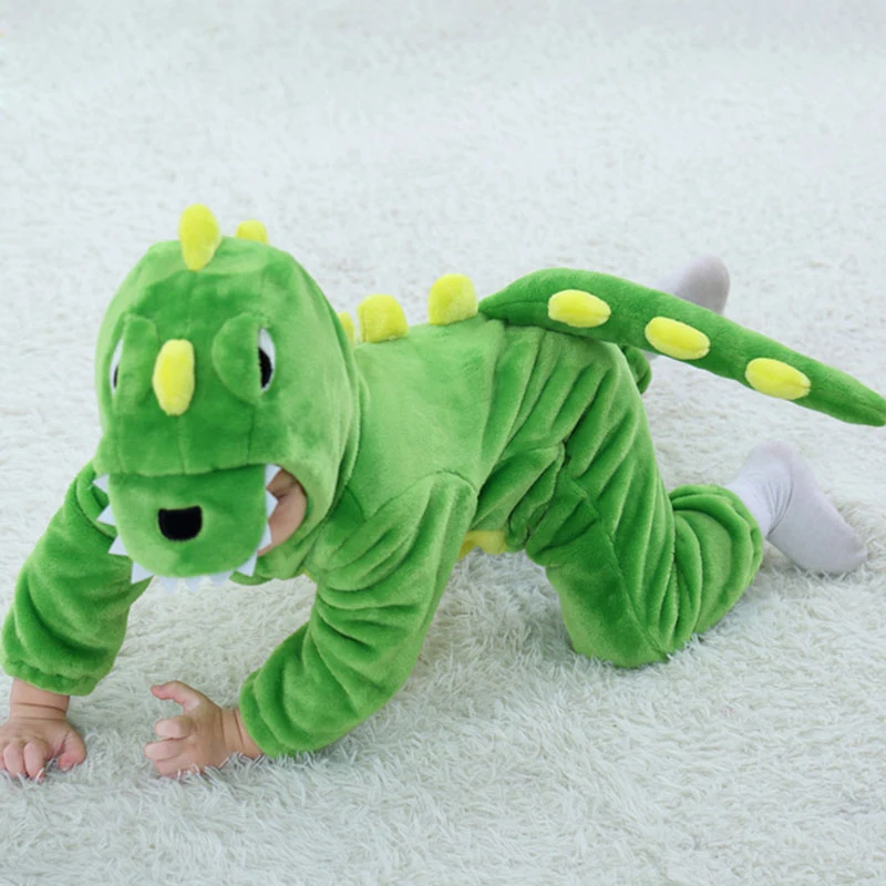 Dinosaur-Kigurumi-Baby-Animal-Onesie-Pajama-Flannel-Soft-Cartoon-Onepiece-Cute-Funny-Sleepwear-Kid-Child-Green (2)