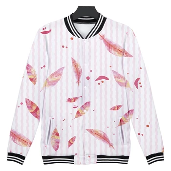 

Leaves 2019 autumn Baseball Jacket single-breasted casual stylish for woman man comfy clothing