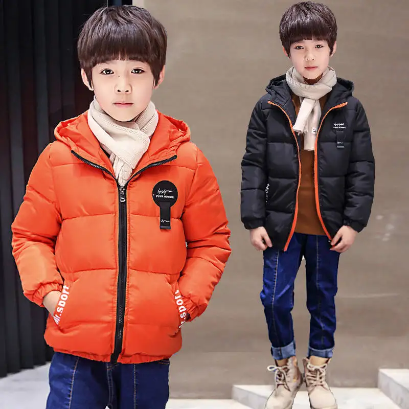 

Boys cotton padded 2019 winter new children's clothing children's jackets in the big children's cotton coat winter clothes