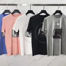 Весна, Новое поступление, модная футболка с обезьяной, бабуном, обезьяной, Звездный Тройник, футболки для мужчин и женщин, короткий рукав, серый, розовый, белый