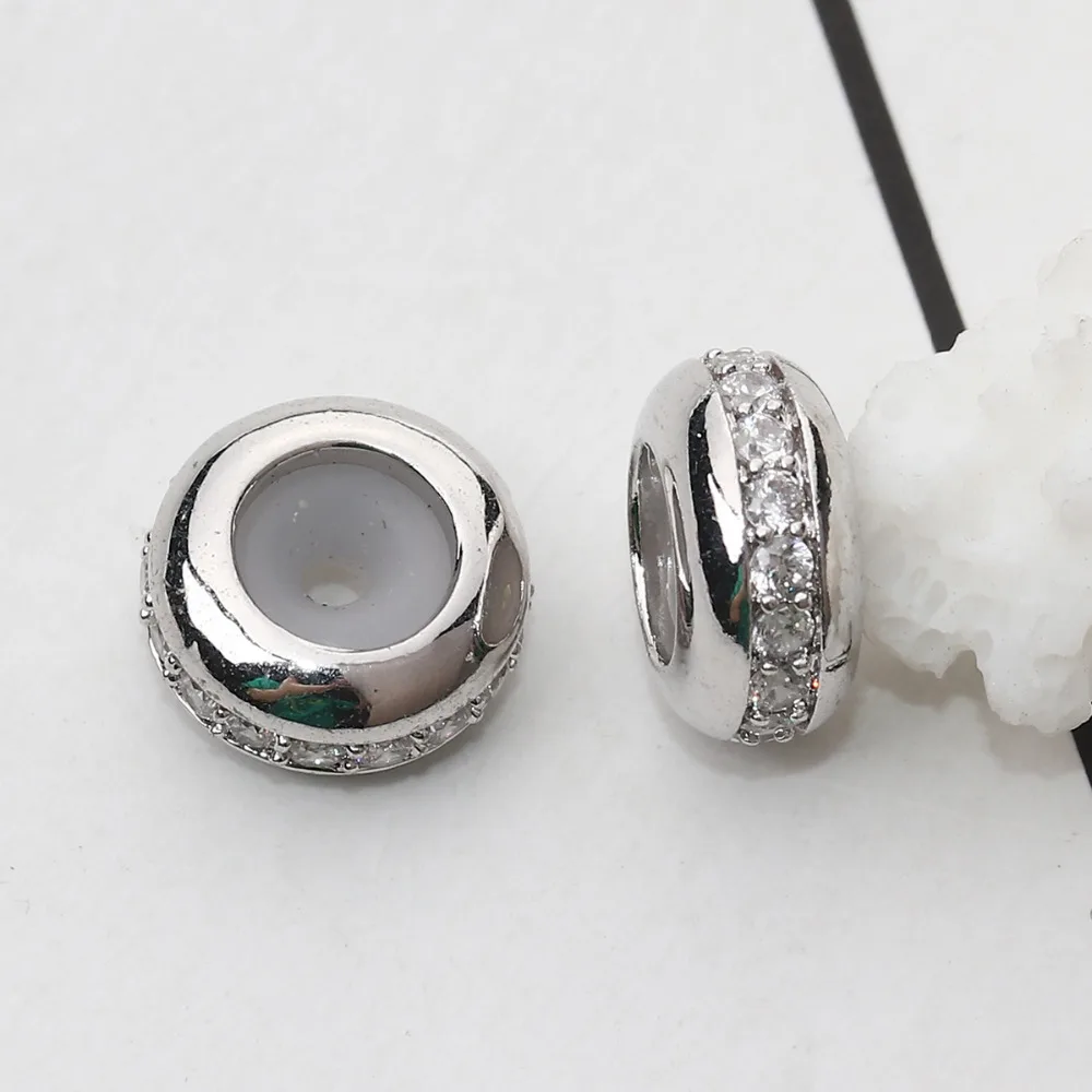 DoreenBeads медные ползунок с застежкой круглые наполненные силиконовым сердечником
