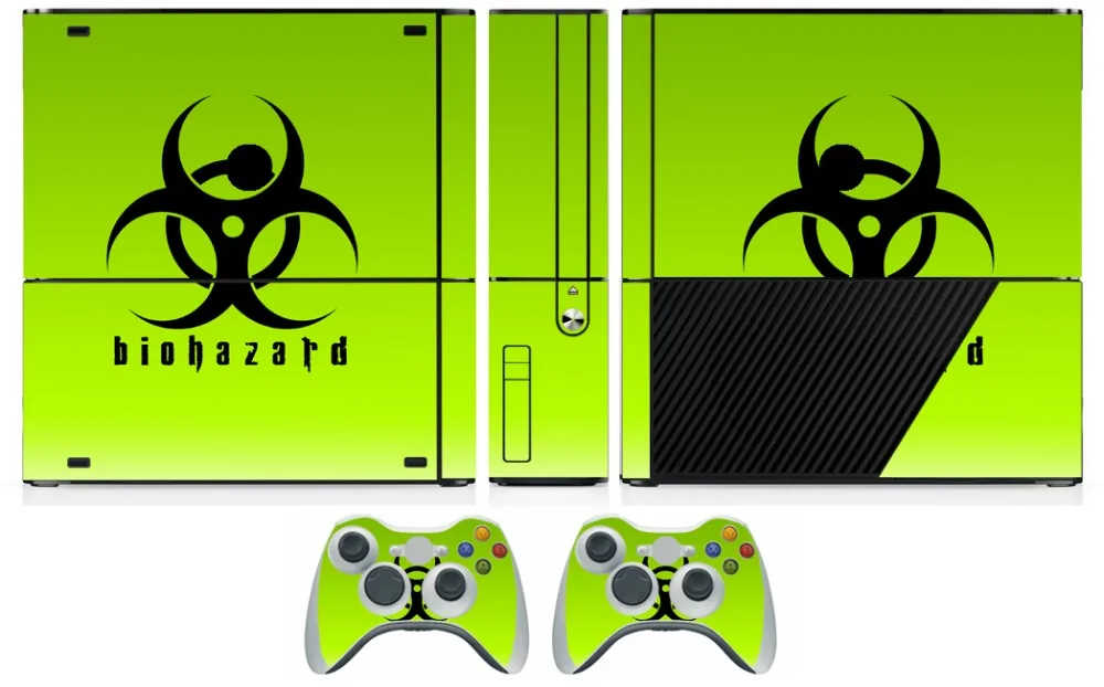 253 Biohazard Vinyl Skin Sticker Protector for Microsoft Xbox 360 E and