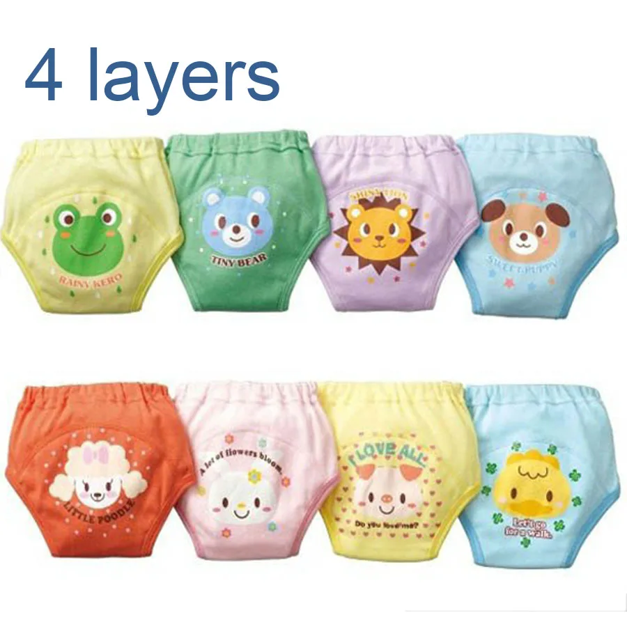 4layers baby training pants Reusable Nappiese infant toilet training
