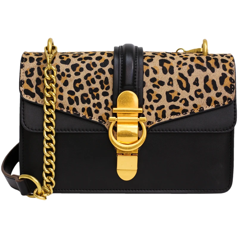 

Luxury Fashion Leopard Chains Shoulder Crossbody Bags For Women 2019 Purse and Handbags Hand Bags Tote