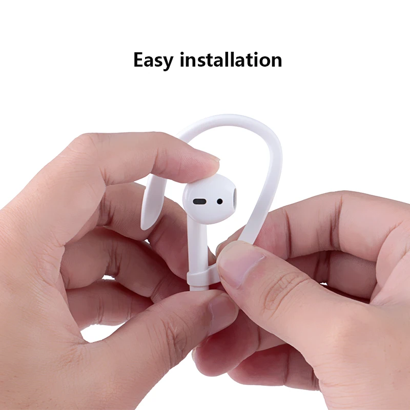 واقية Earhooks حامل تناسب آمنة السنانير ل Airpods أبل اللاسلكية سماعة اكسسوارات سيليكون الرياضية لمكافحة خسر الأذن هوك