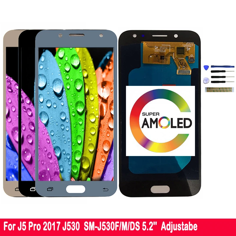 

SM-J530F/FN/DS Touch Screen Digitizer For Samsung Galaxy J5 Pro 2017 J530 J530F J530FN Screen LCD Display 1280x720 5.2'' AMOLED