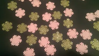 

Pink and Gold Confetti-Table Scatter- Snowflake Table decor scrapbook favors