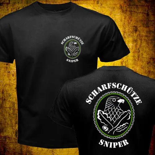 

German Army Military Sniper'S Badge Sniper'S Badge New Spring High-Elastic Cotton New Funny Brand Customized T Shirts