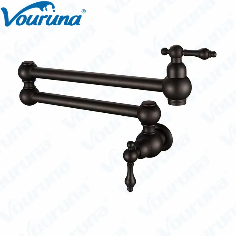  VOURUNA Single Cold ORB Pot Filler Taps Wall Mounted Kitchen Faucet Oil Rubbed Bronze - 32829547922